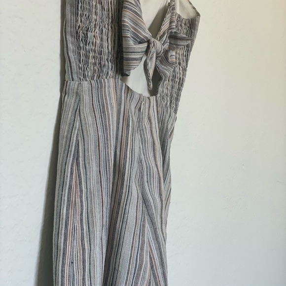 Lulus Essential Essence Blue Multi Striped Tie-Back Romper - XS - Picture 10 of 15